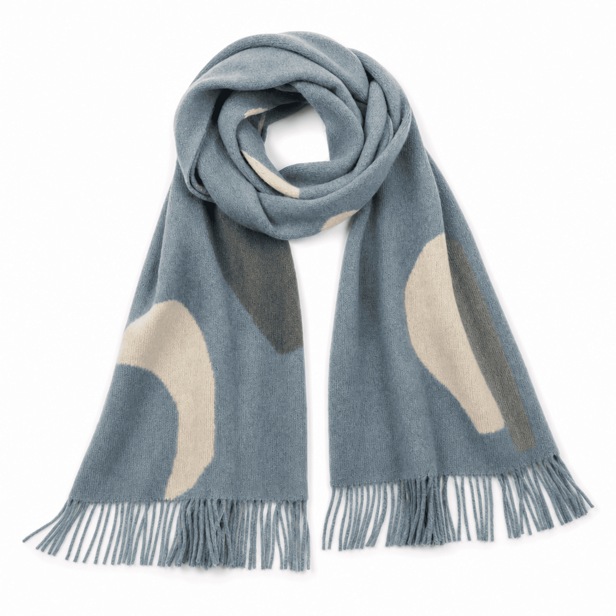 Dusty Blue Wool Scarf