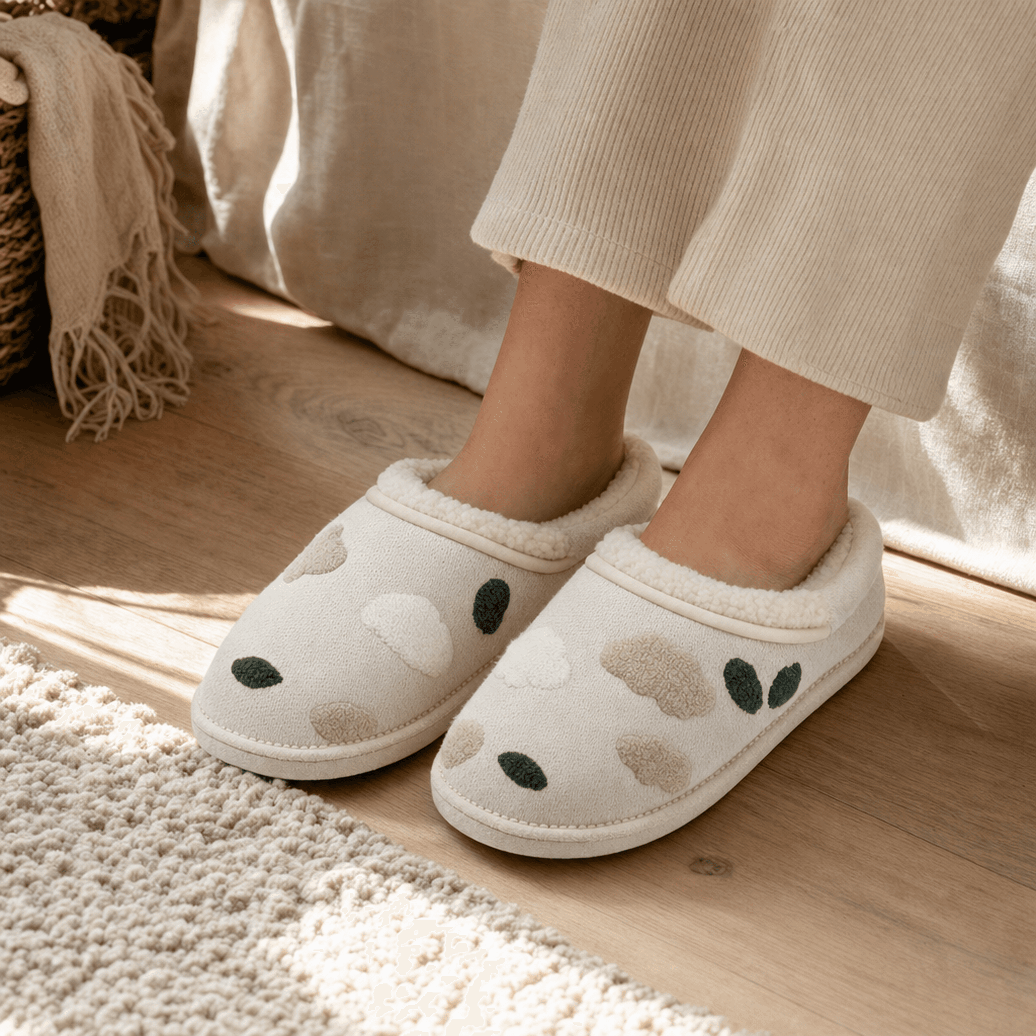 Ivory Cloud Slippers — alternate view