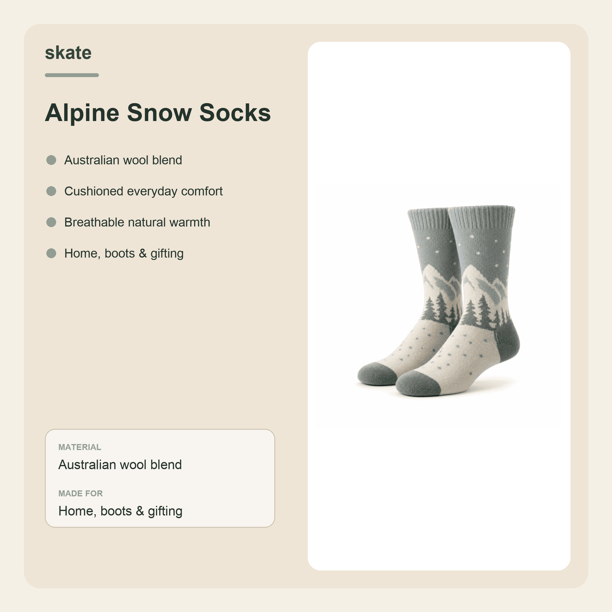 Alpine Snow Socks Details