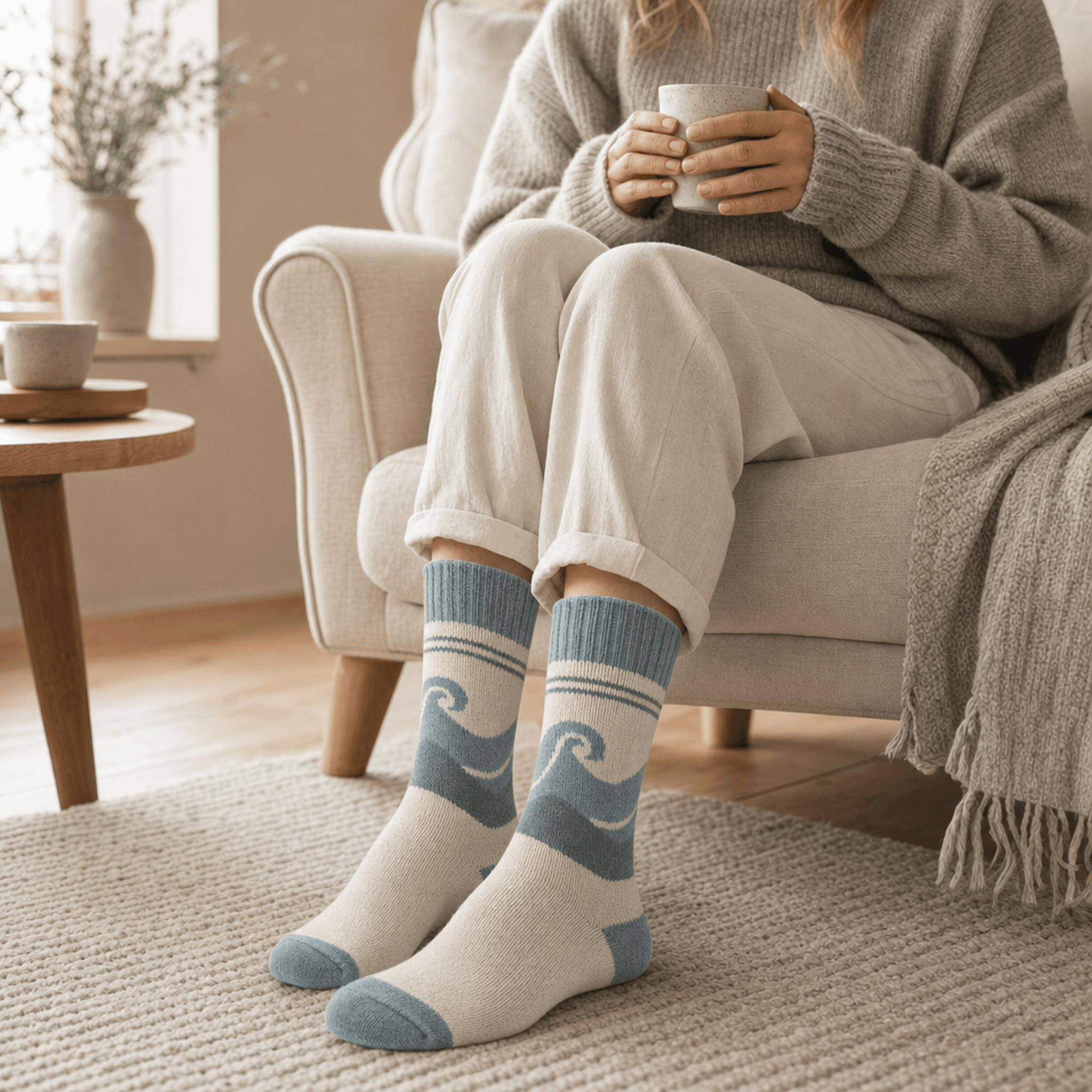Ocean Wave Socks — alternate view