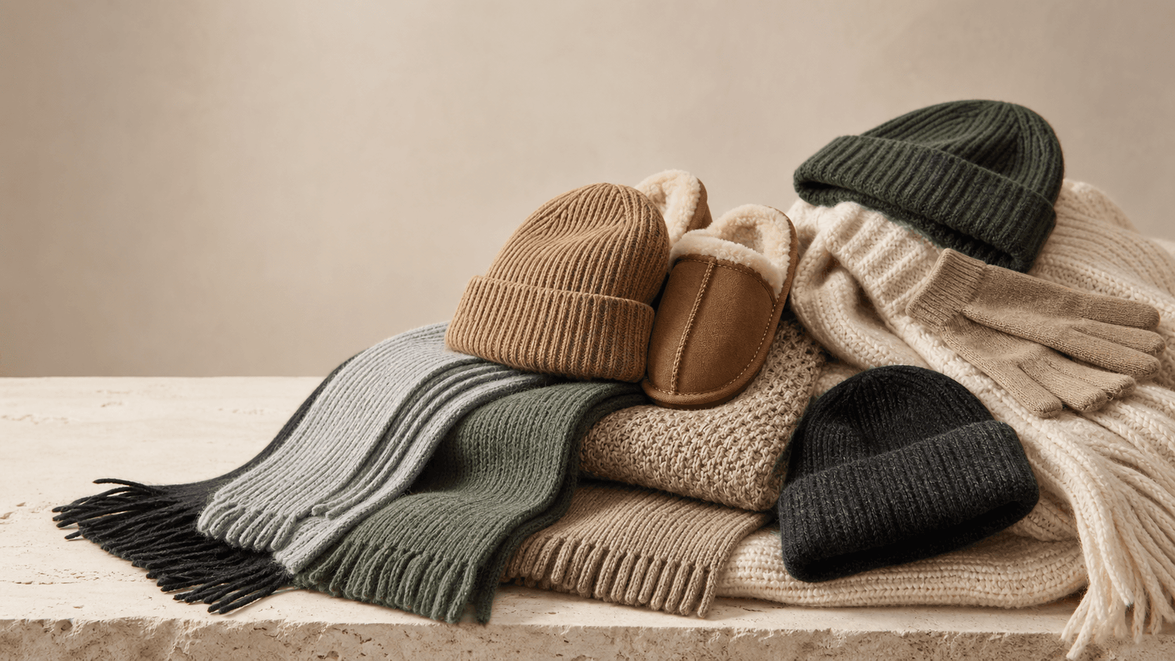Featured collection headline banner with premium wool products